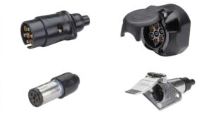 7 pin trailer plug and socket available in 12v and 24v, both metal and plastic